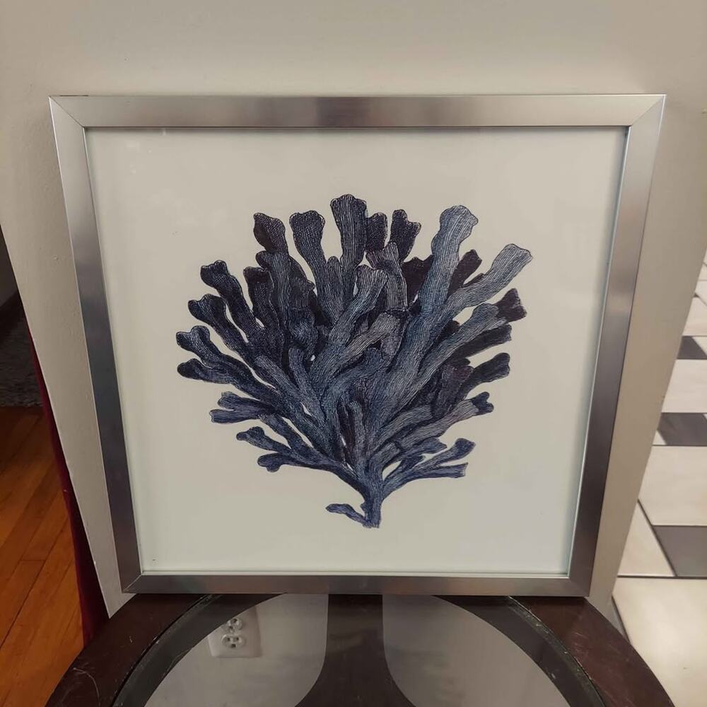 Coral 20" x 20" Silver Frame Wall Art Print